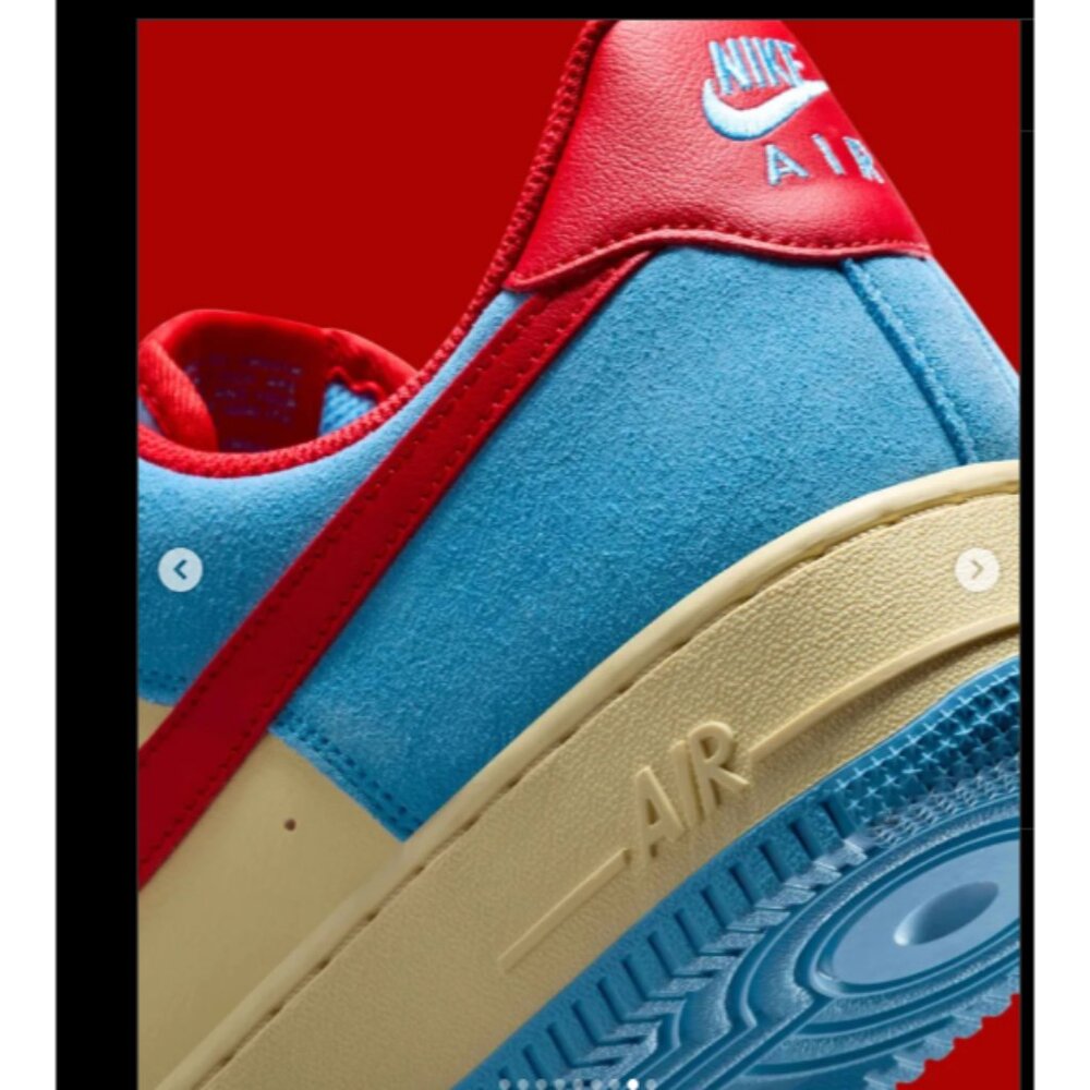 Nike Air Force 1 Low Doraemon Men Sz 9 University Blue Red Deadstock Sneakerhead - Picture 8 of 13